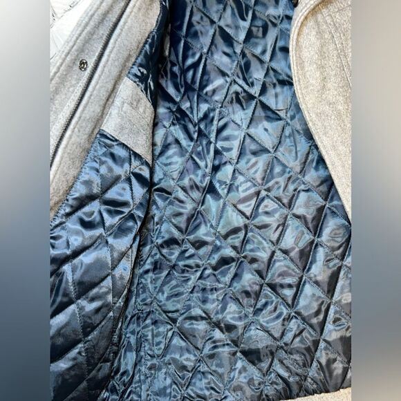 Michael‎ Kors Wool Polyester Pea Coat Grey Gray EUC Mens Medium - Picture 7 of 8